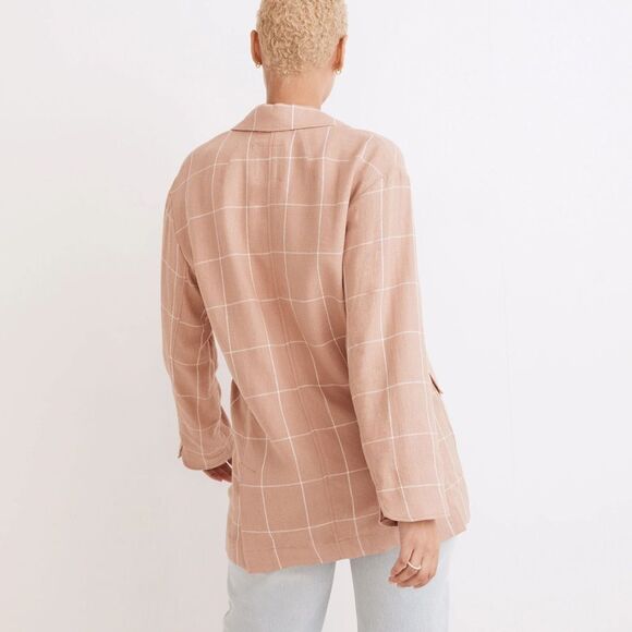 Madewell Breezewoven Larsen Blazer in Windowpane - Picture 3 of 10